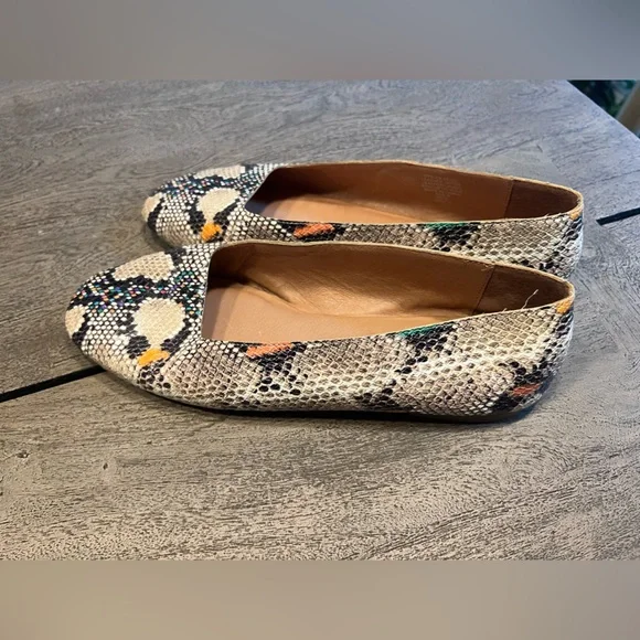Madewell The Cory D-Orsay Flat Snake Embossed Leather Women’s Size 9 
Slip On - Picture 7 of 11